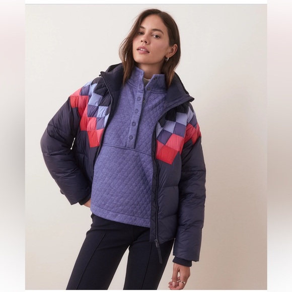 Marine Layer women’s retro Archive Sierra puffer jacket navy cozy warm XL NWT - Picture 10 of 10